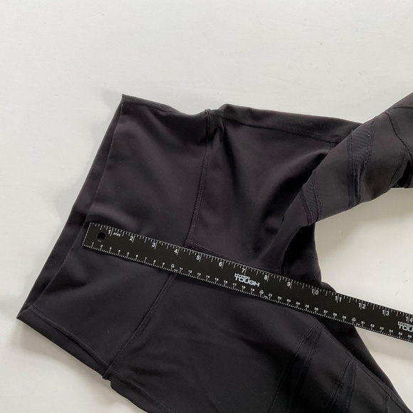 Lululemon Wunder Under Tech Mesh Banded High-Rise Leggings Sz 4 Black Yoga Gym - Picture 5 of 8